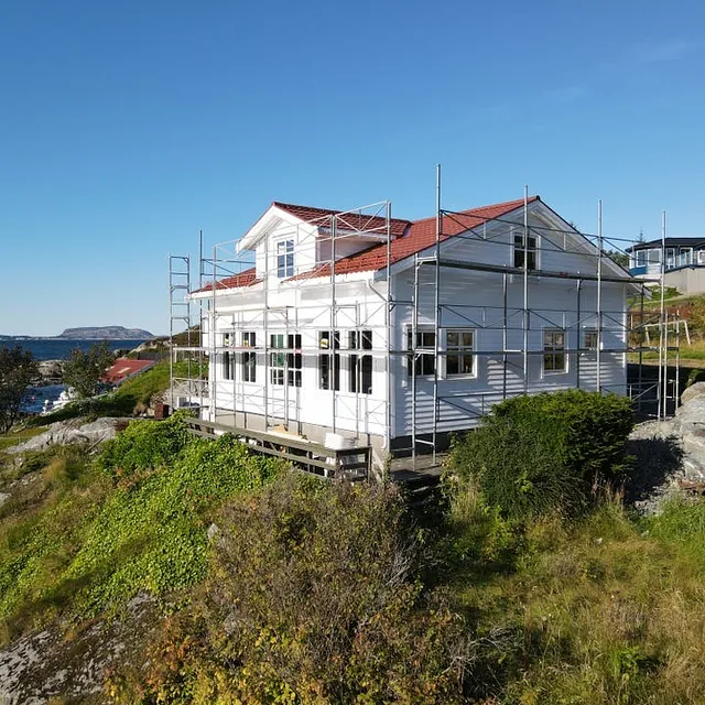 Ferdig resultat, hytte i boligfelt